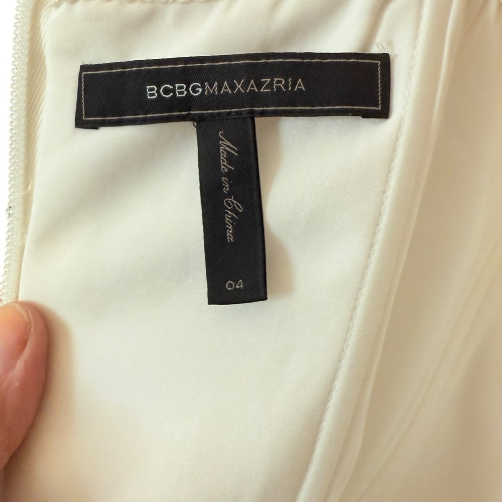 BCBGMaxAzria Strapless White Layered Dress - Picture 6 of 10